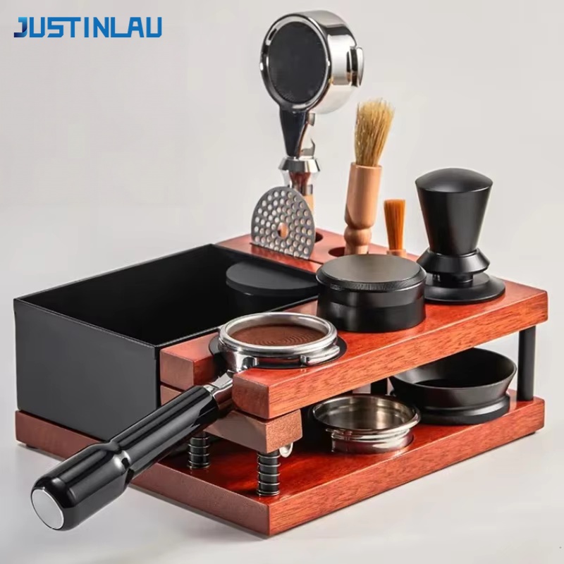 Coffee Knock Box - JUSTINLAU Spring Kahve Tamper Tutucu, Çift