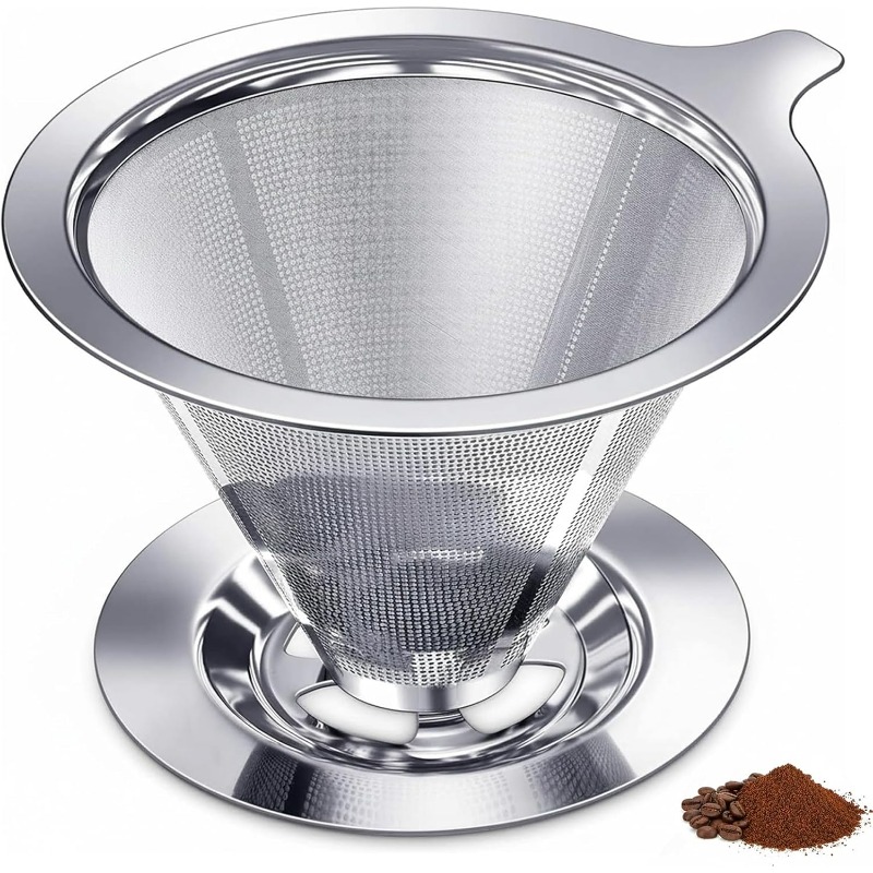Coffee Equipment Pour Over - 304 Paslanmaz Çelik Kahve Demleme Filtresi