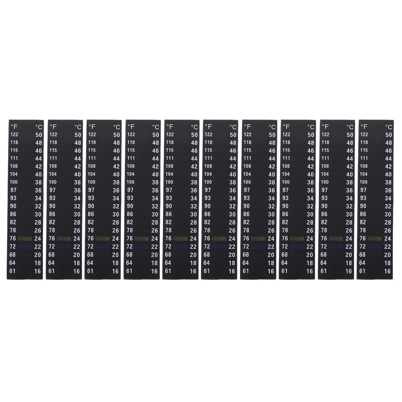 Temperature Strip Thermometer - 10 adet akvaryum su şeritleri şişe