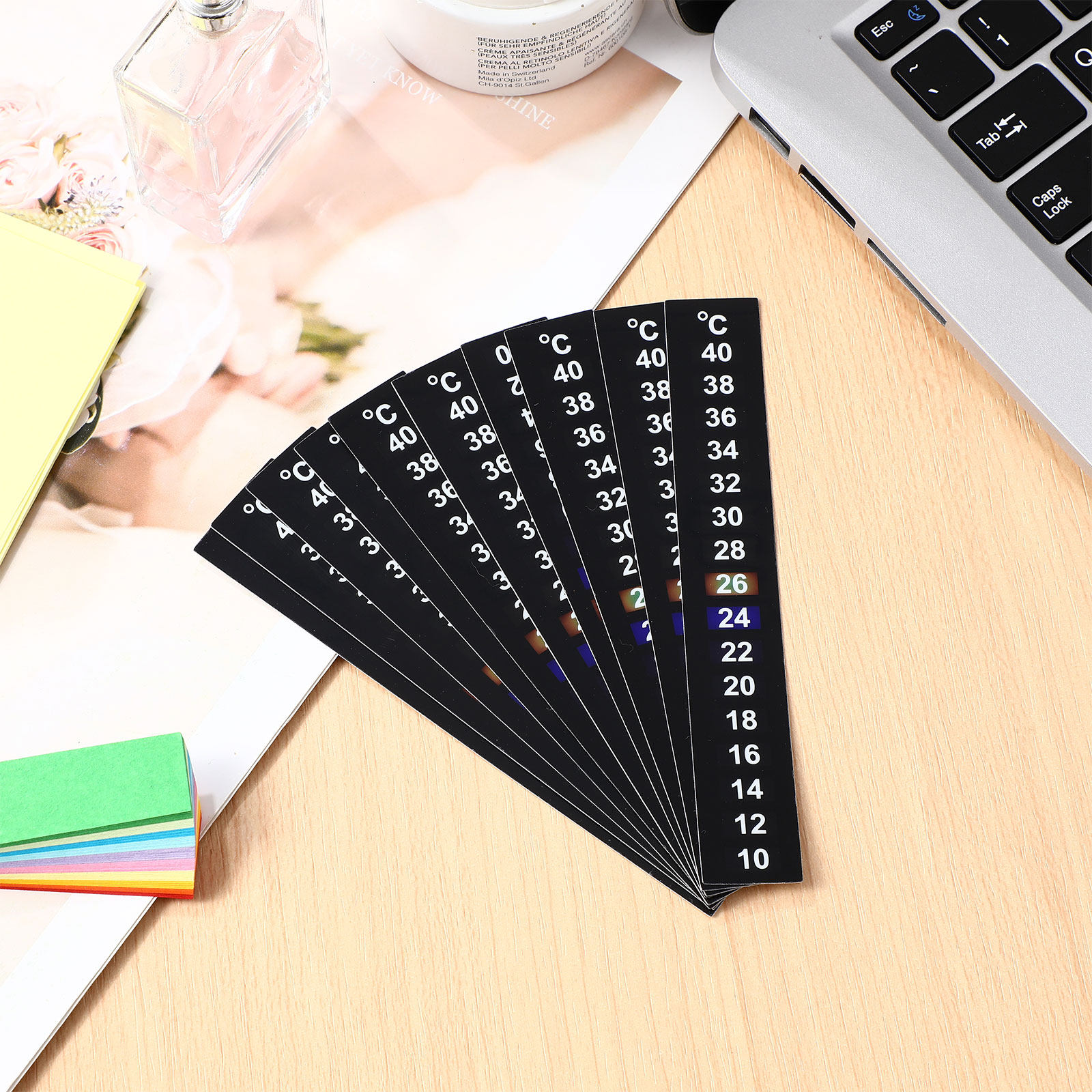10 Adet Sıvı Kristal Sıcaklık  - Temperature Strip Thermometer incelemesi ve fiyatı