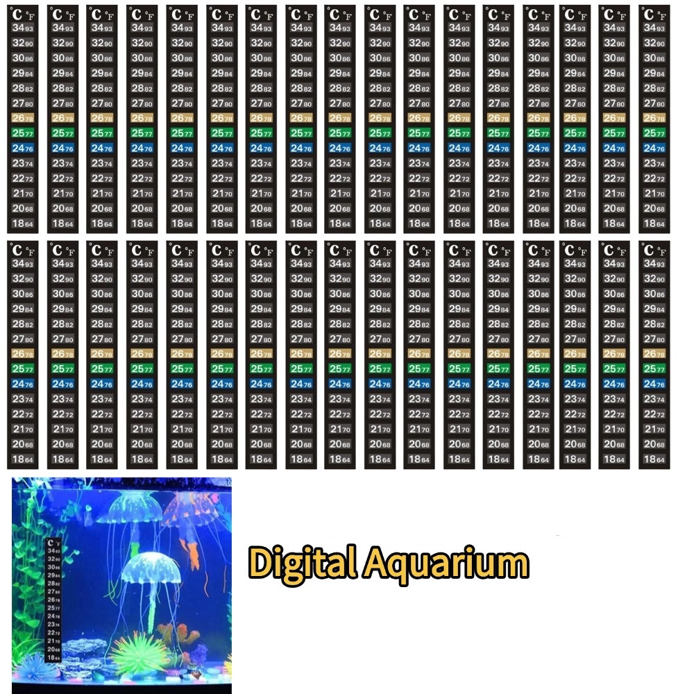 1/5 adet Dijital Akvaryum Ev Y - Temperature Strip Thermometer incelemesi ve fiyatı